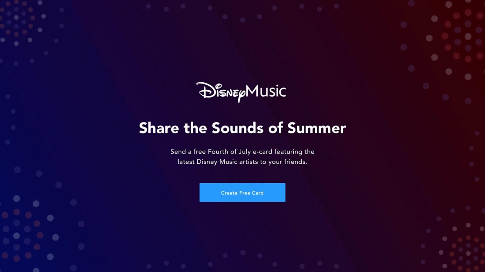Disney Music Sounds of Summer: share a Fourth of July e-card